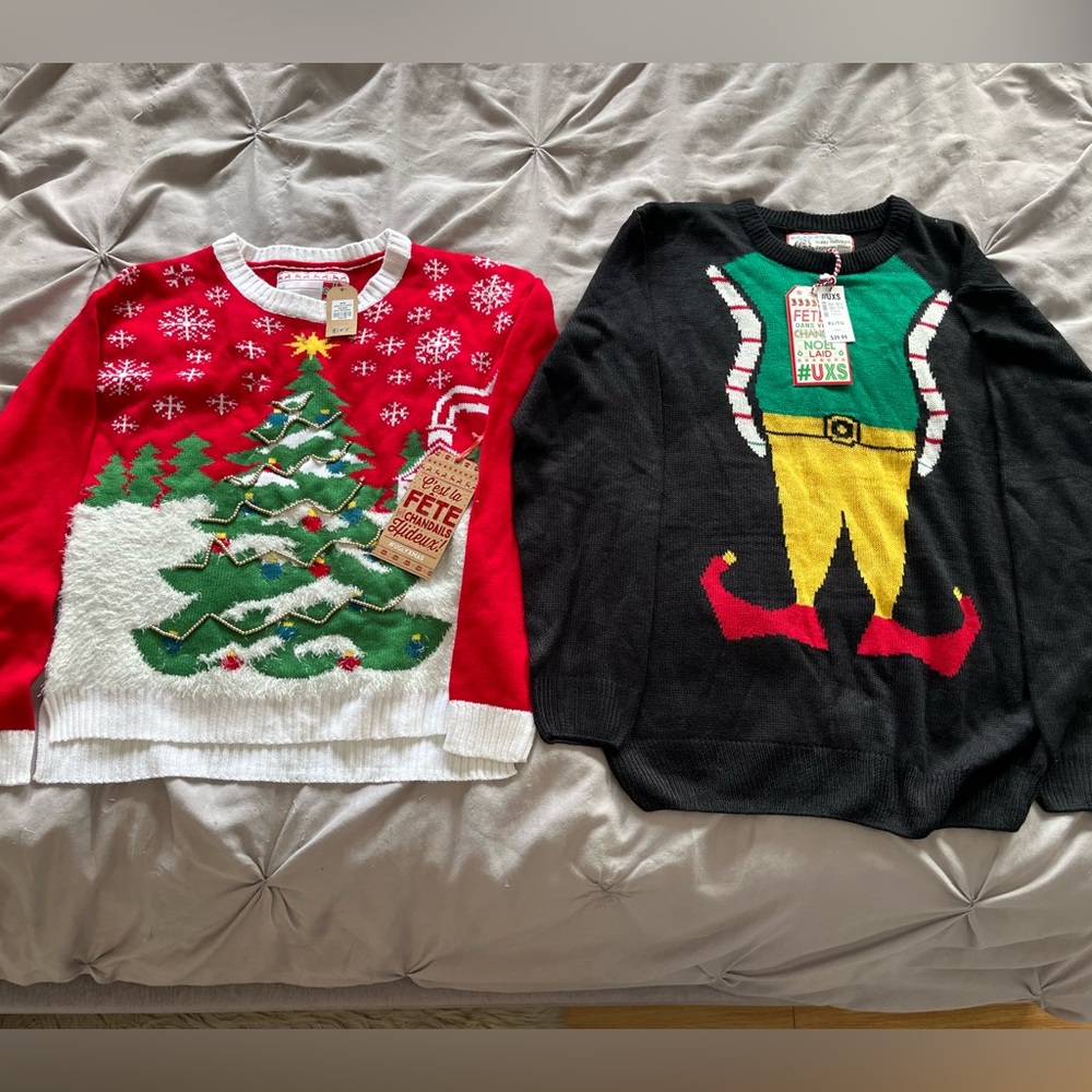 His and Hers Ugly Christmas sweaters